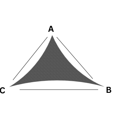 custom shade sail triangle