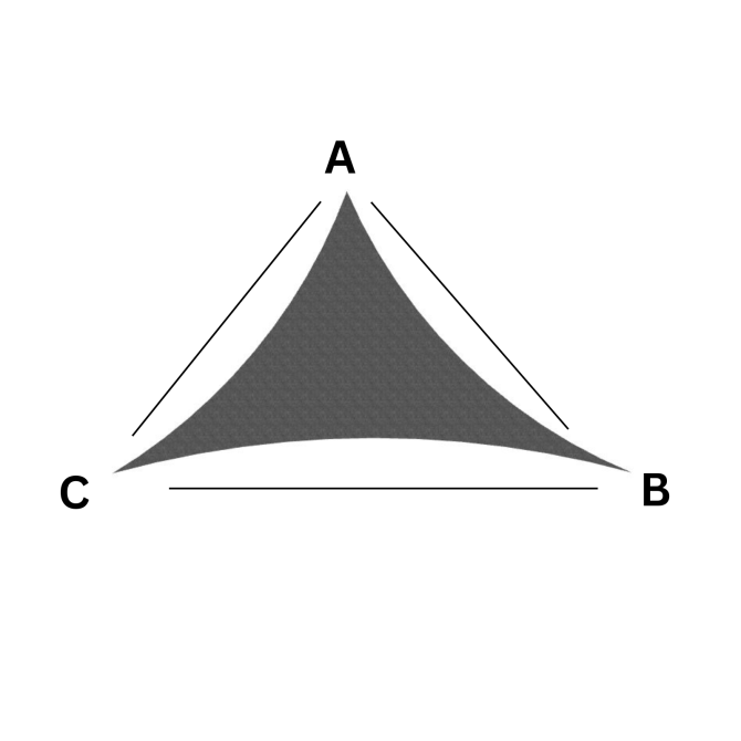 custom shade sail triangle